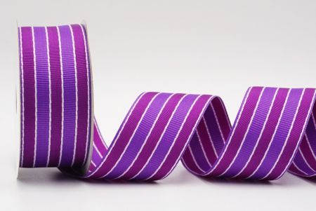 Striped Stitched Woven Ribbon_K1740 purple